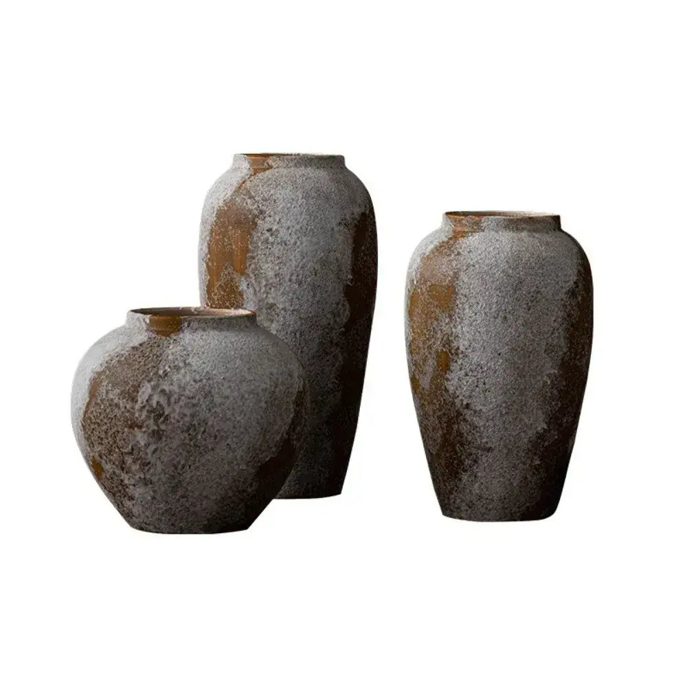 Vaso Cerâmica Texturizado Wabi-Sabi