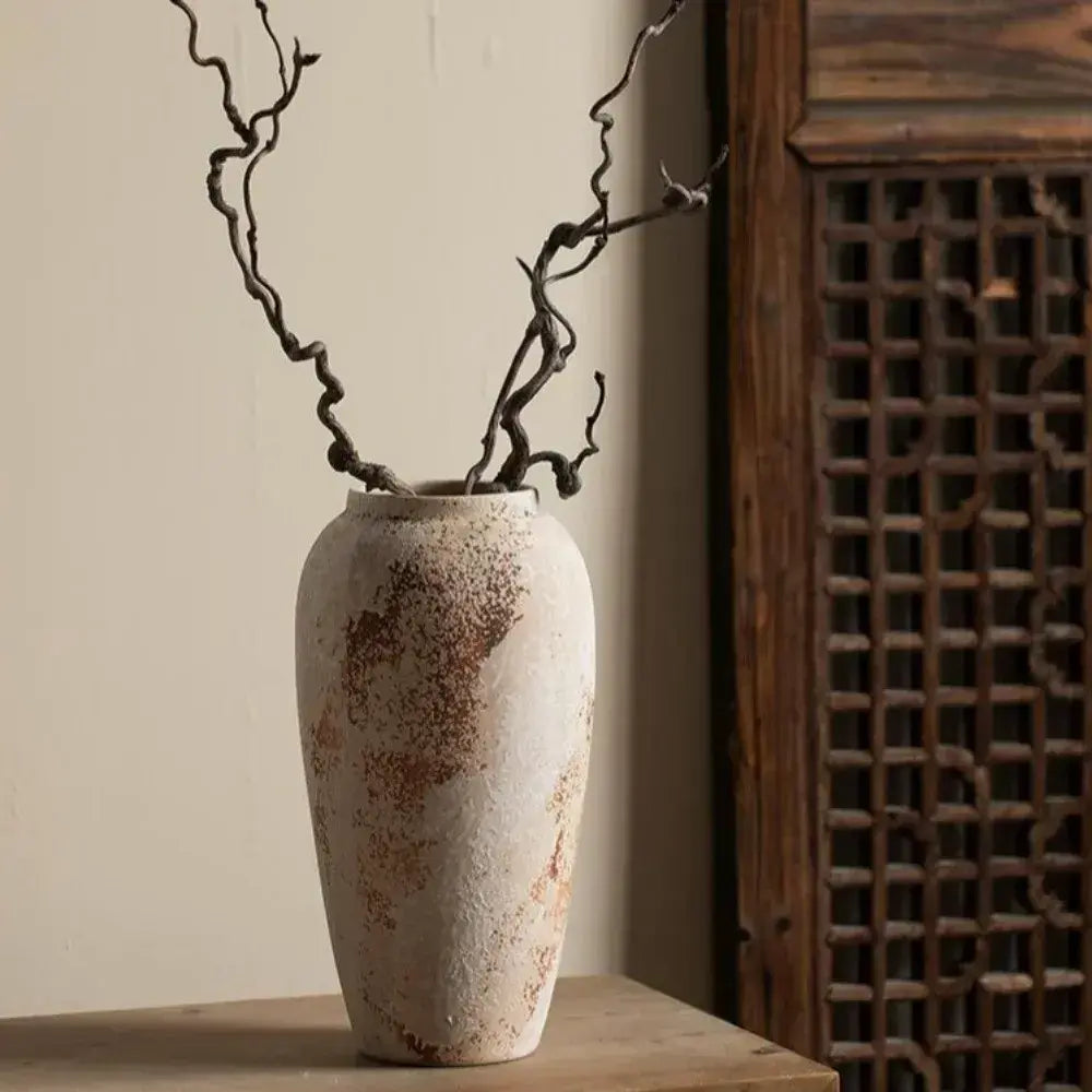 Vaso Cerâmica Texturizado Wabi-Sabi