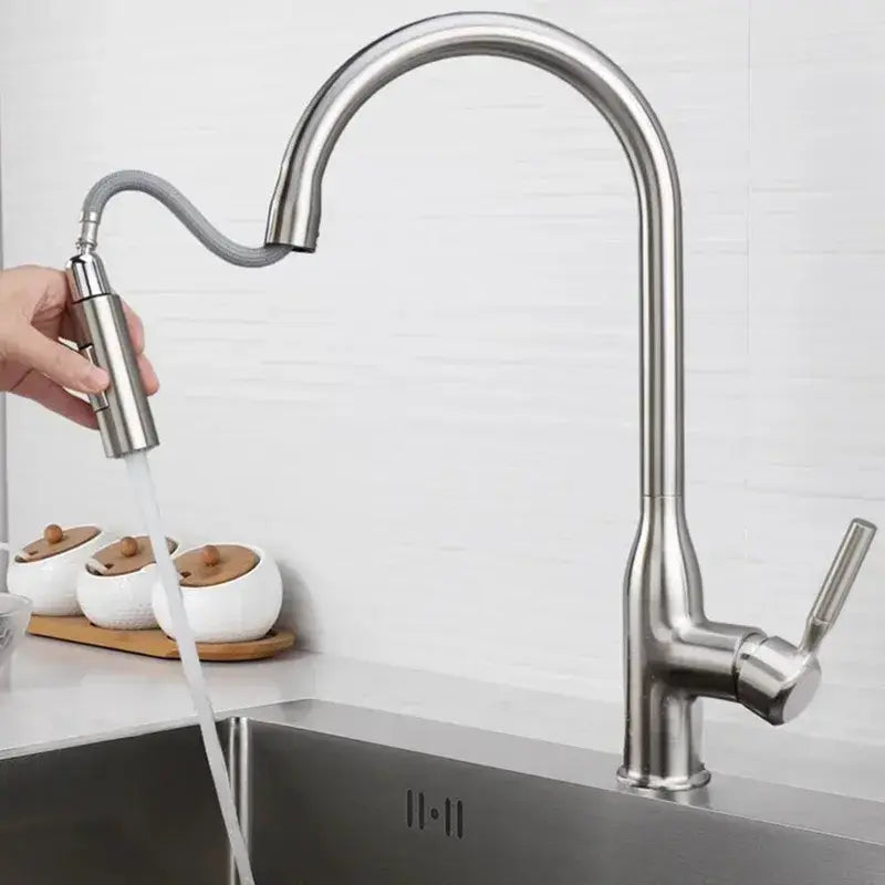 Torneira de Cozinha em Latão Bico Retrátil