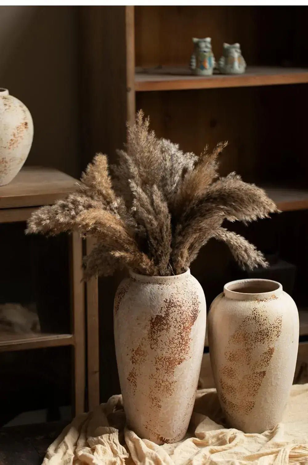 Vaso Cerâmica Texturizado Wabi-Sabi